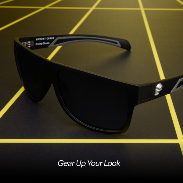 Buy Yellow Black Full Rim Square Vincent Chase DRIVING GLASSES VC